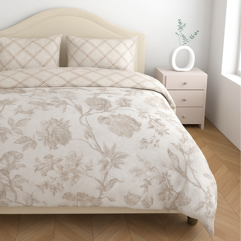 Premium Cotton 180TC King Size Bedsheet with 2 Pillow Covers – 2.75m x 2.75m