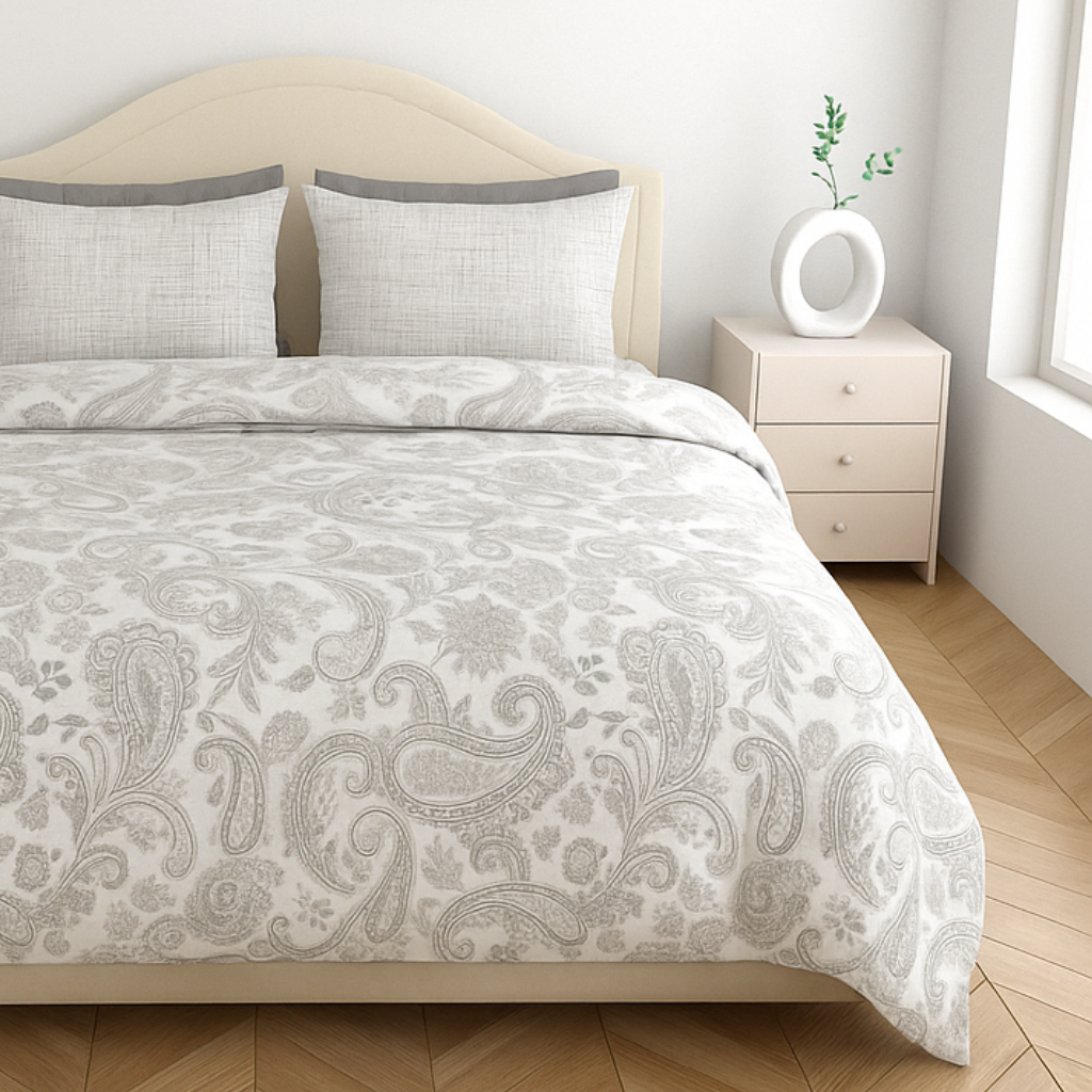 Premium Cotton 180TC King Size Bedsheet with 2 Pillow Covers – 2.75m x 2.75m