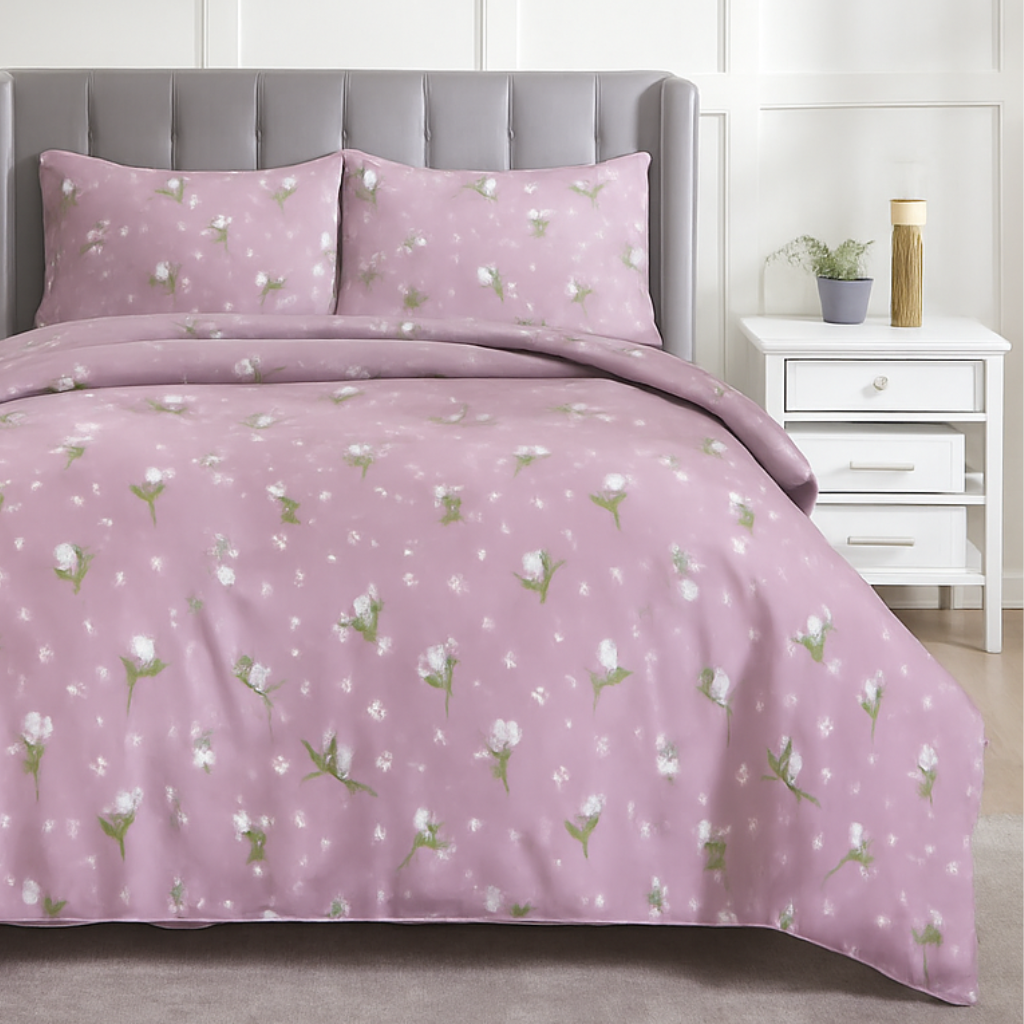 Luxury Micro Fabric Comforter Set – 5 Pieces (King Size)