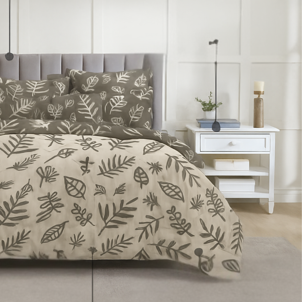 Luxury Micro Fabric Comforter Set – 5 Pieces (King Size)