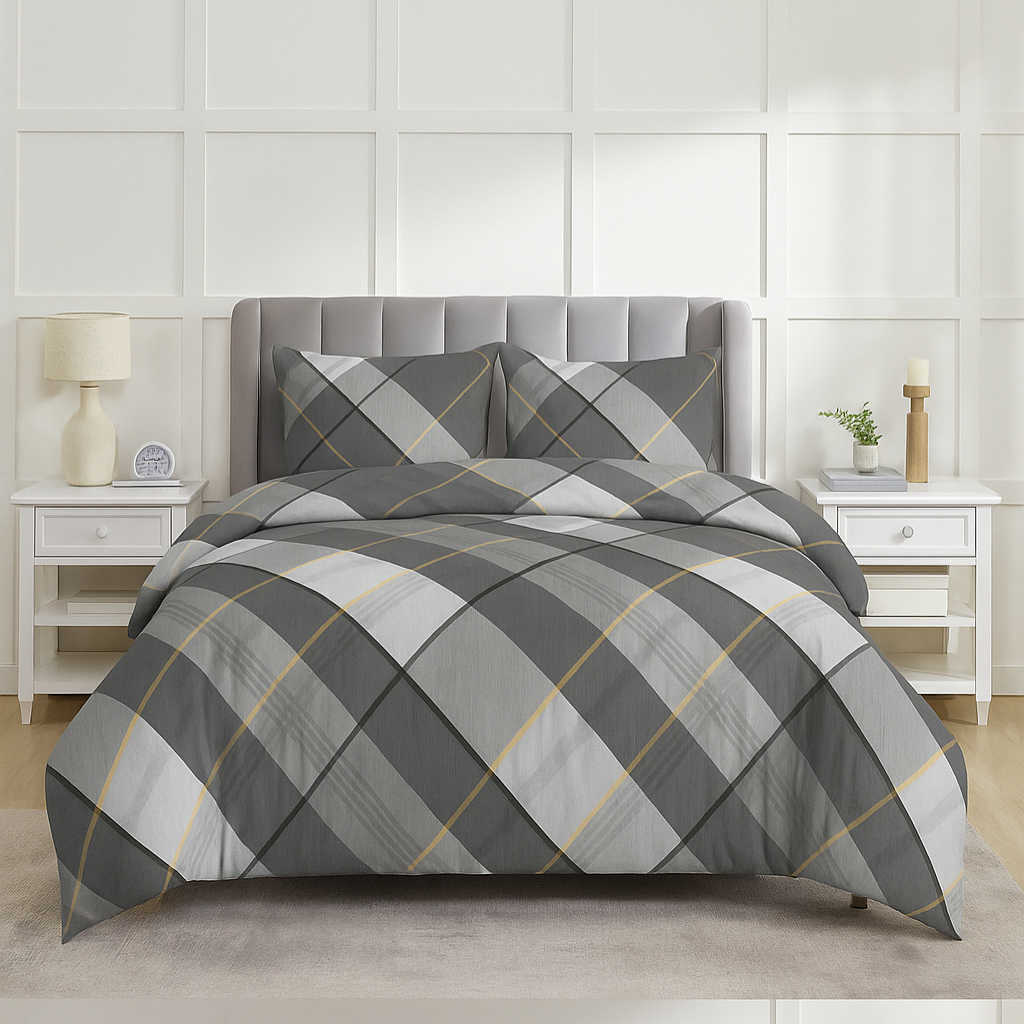 Luxury Micro Fabric Comforter Set – 5 Pieces (King Size)