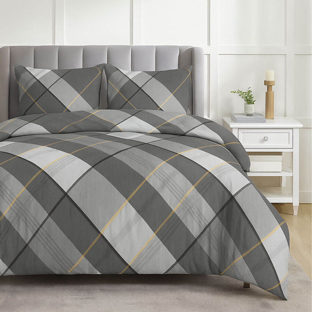 Luxury Micro Fabric Comforter Set – 5 Pieces (King Size)