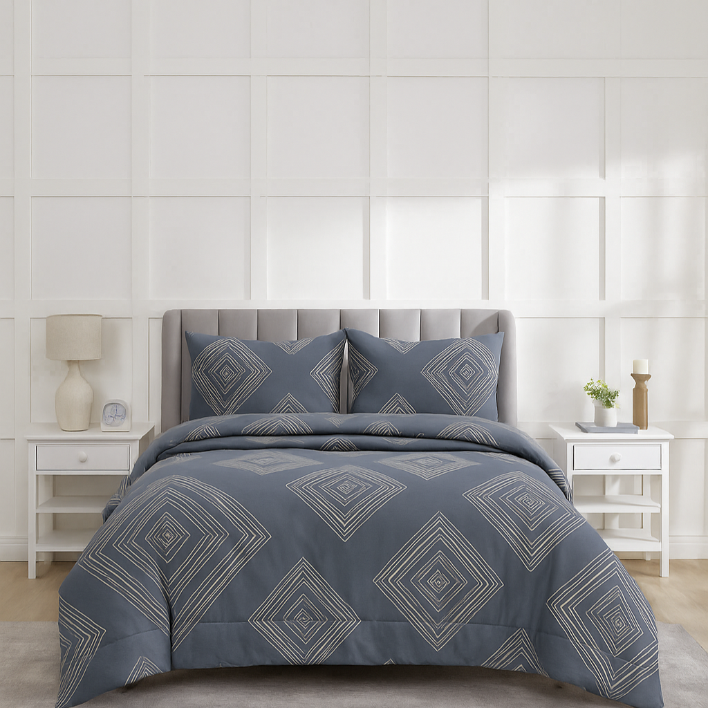 Luxury Micro Fabric Comforter Set – 4 Pieces
