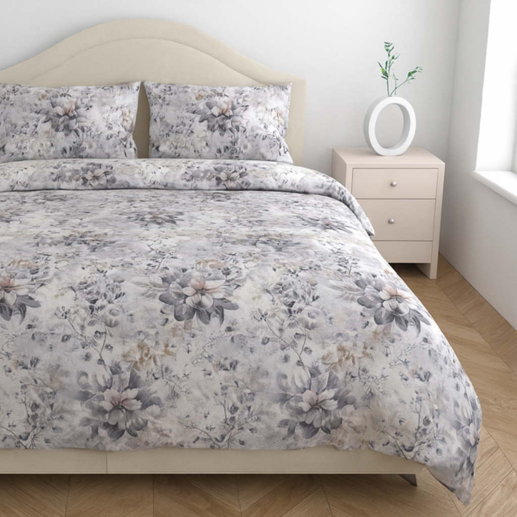Satin Cotton 350 TC Super King Bedsheet Set – 3m x 3m with 2 Pillow Covers