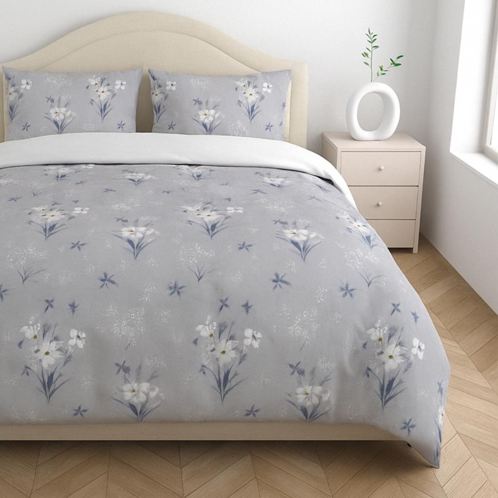 Satin Cotton 350 TC Super King Bedsheet Set – 3m x 3m with 2 Pillow Covers