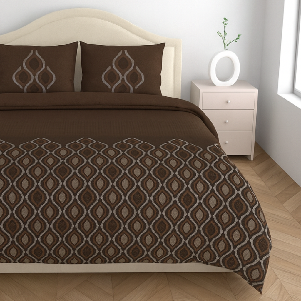 Premium Cotton King Size Bedsheet with 2 Pillow Covers – 180 TC (2.75m x 2.75m)