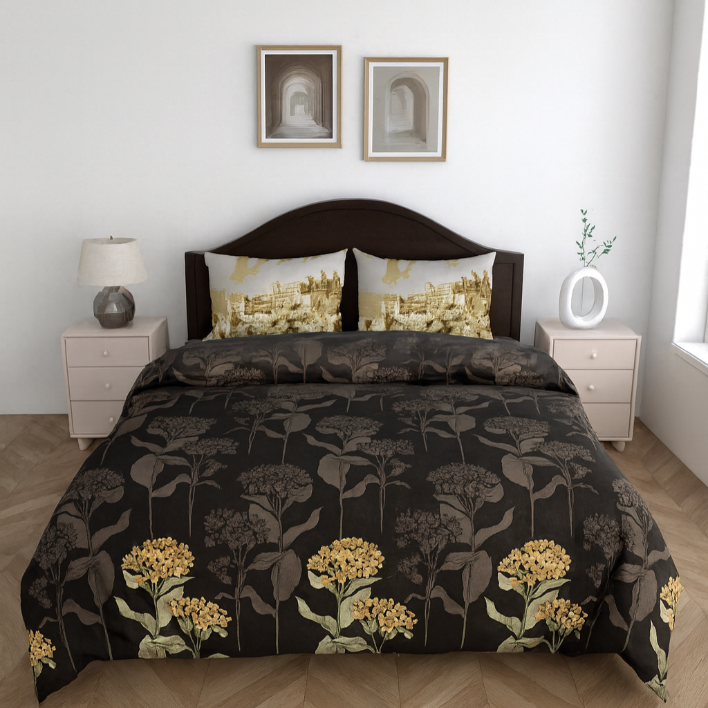 Premium Cotton King Size Bedsheet with 2 Pillow Covers – 180 TC (2.75m x 2.75m)