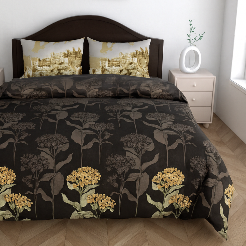 Premium Cotton King Size Bedsheet with 2 Pillow Covers – 180 TC (2.75m x 2.75m)