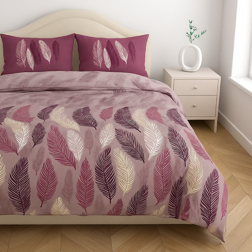 Premium Cotton King Size Bedsheet with 2 Pillow Covers – 180 TC (2.75m x 2.75m)