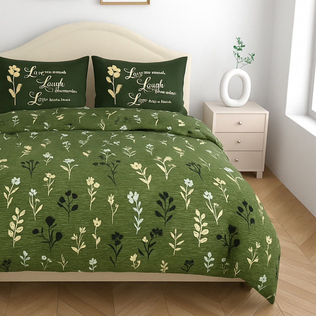 Premium Cotton King Size Bedsheet with 2 Pillow Covers – 180 TC (2.75m x 2.75m)