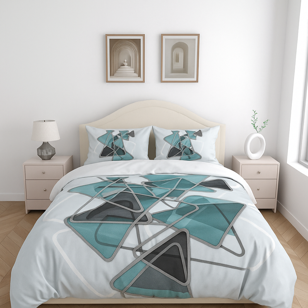 Luxury Satin Cotton 250TC King Size Bedsheet with 2 Pillow Covers (2.75m x 2.75m)