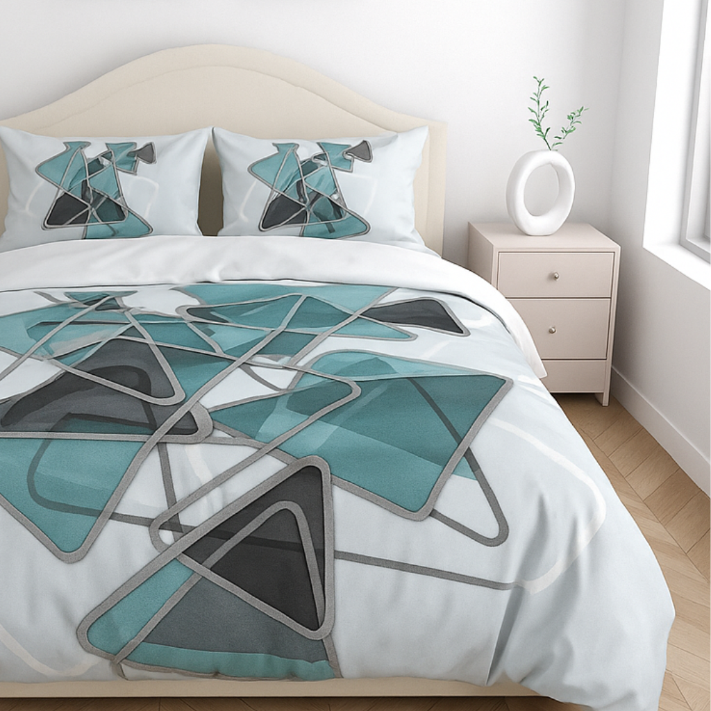 Luxury Satin Cotton 250TC King Size Bedsheet with 2 Pillow Covers (2.75m x 2.75m)