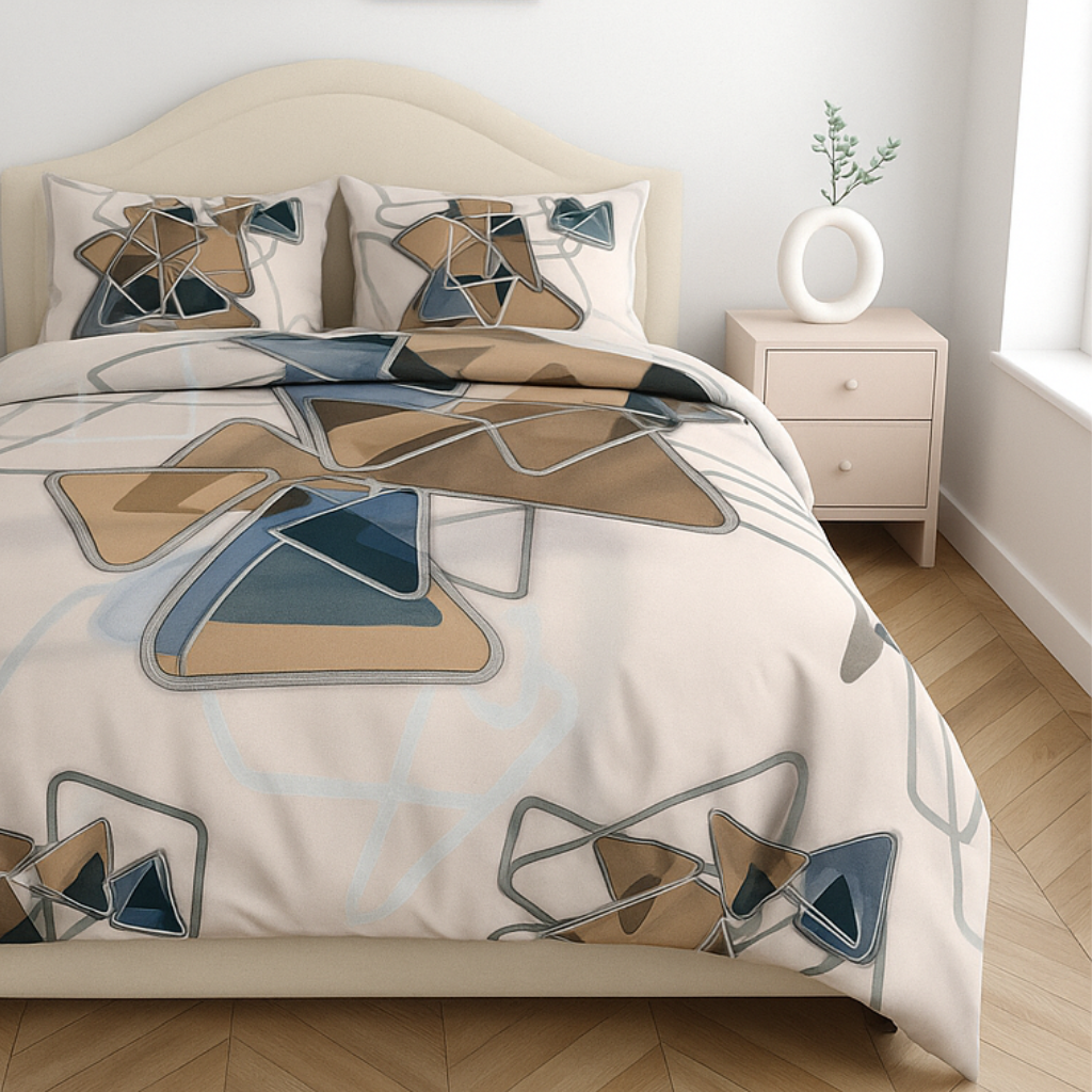Luxury Satin Cotton 250TC King Size Bedsheet with 2 Pillow Covers (2.75m x 2.75m)