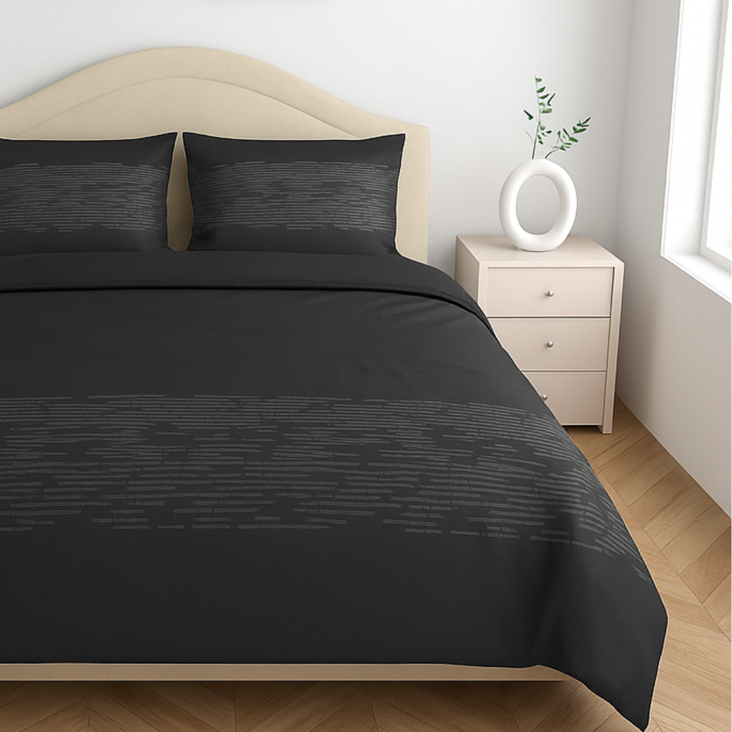 Luxury Satin Cotton King Size Bedsheet with 2 Pillow Covers – 210 TC (2.75m x 2.75m)