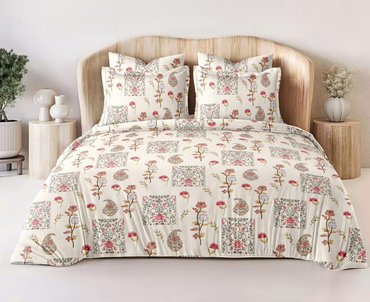 Soft Microfiber Bedding Set with Comforter, Bedsheet & Pillow Covers