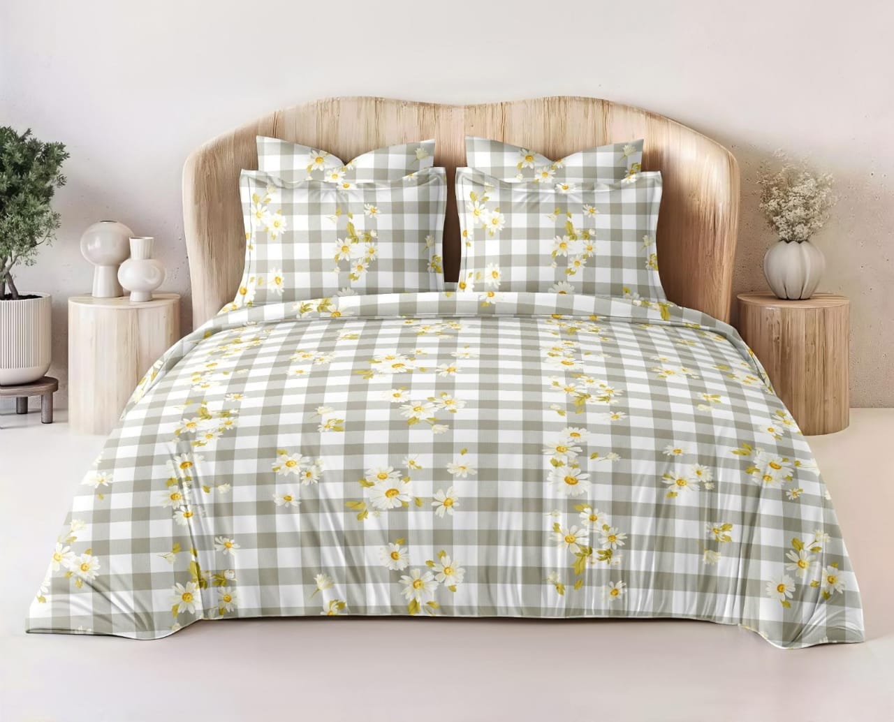 Premium Comforter Set with Matching Bedsheet & Pillow Covers (4 Pcs)