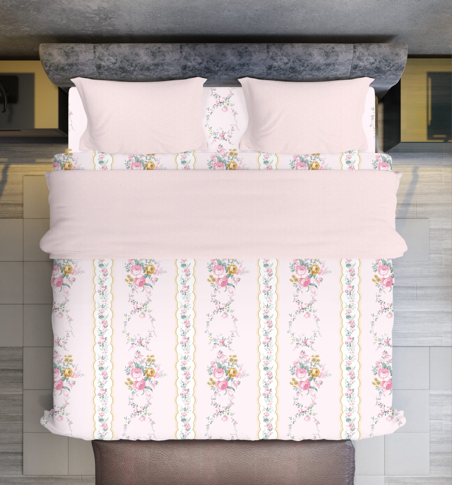 Luxury Bedding Set – Microfiber Bedcover with 2 Pillow Covers | 90 x 95 Inch