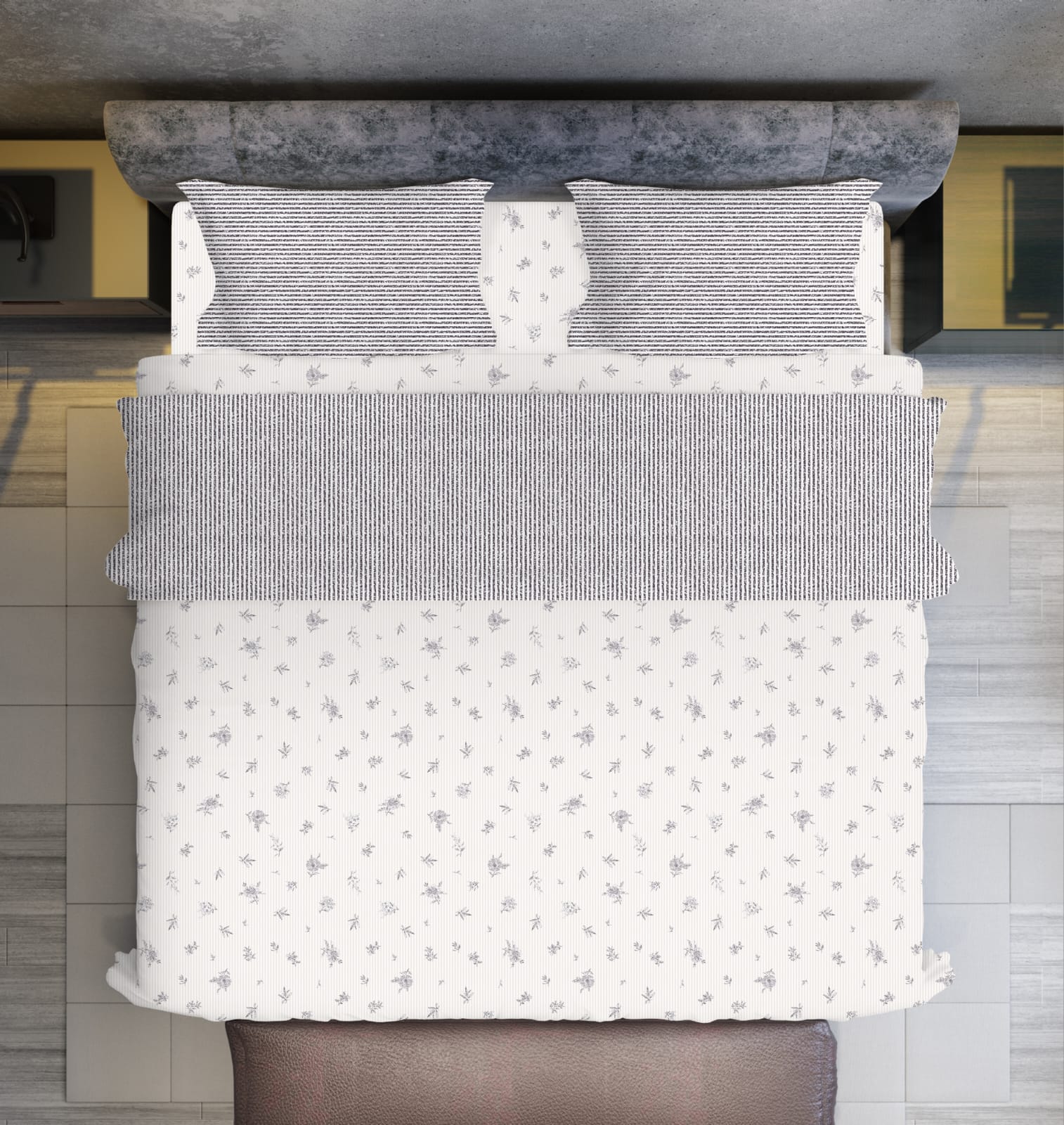 Luxury Bedding Set – Microfiber Bedcover with 2 Pillow Covers | 90 x 95 Inch