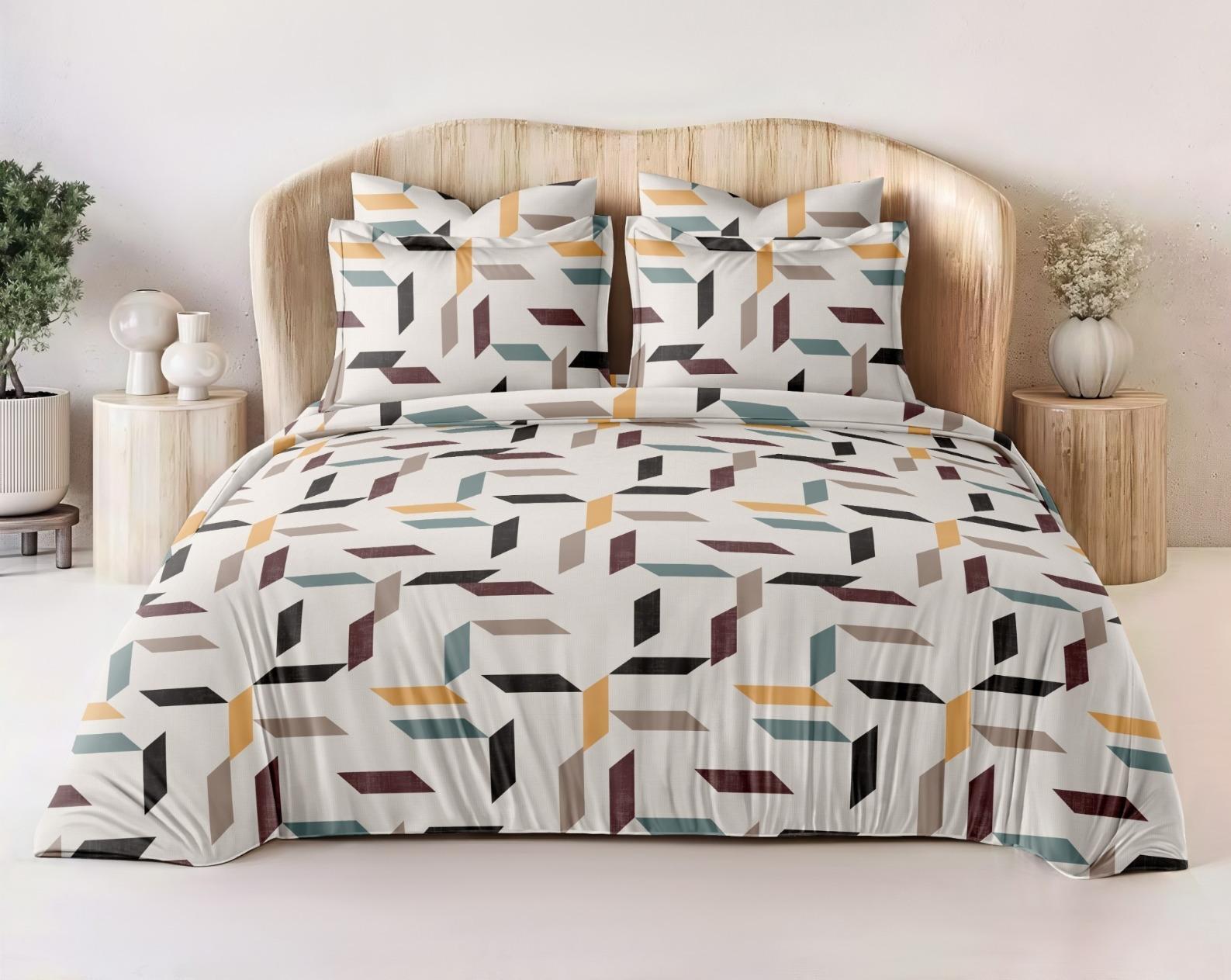 Luxury 4 Piece Bedding Comforter Set with Designer Print