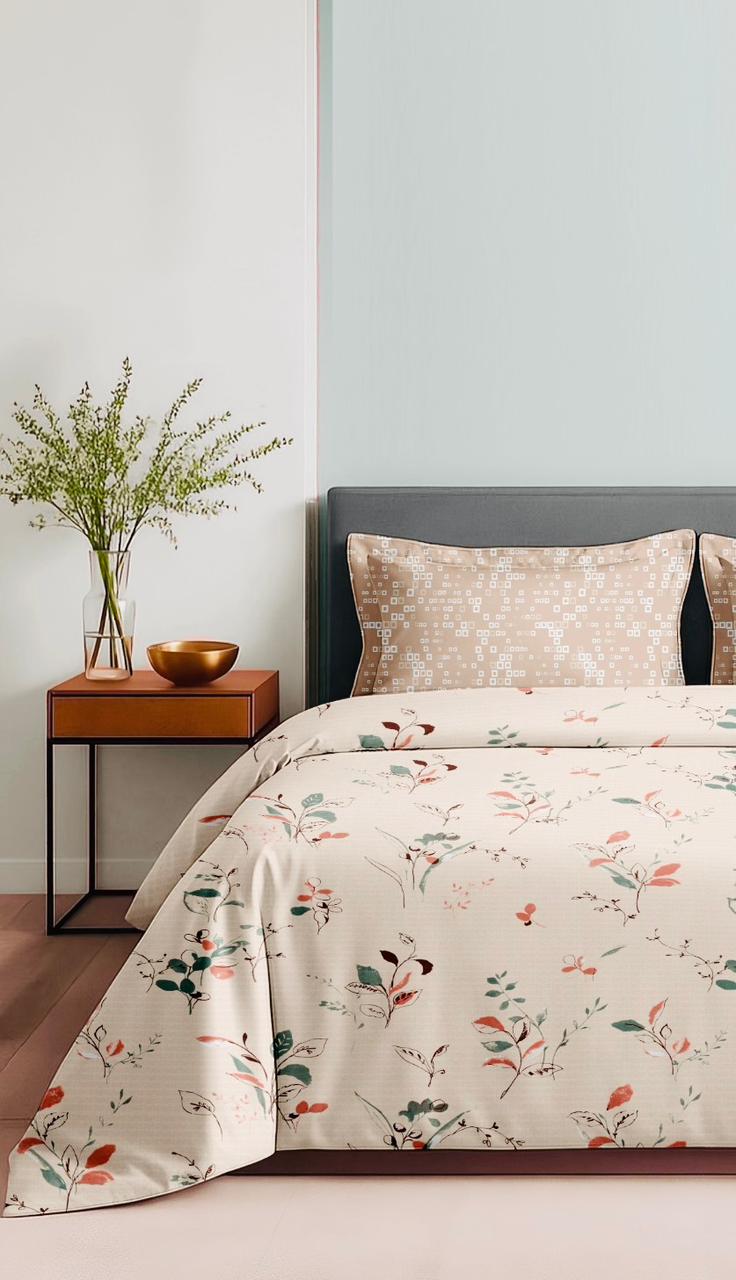 Elegant Cotton King Bedsheet Set with 2 Pillow Covers – 180 TC Premium Fabric