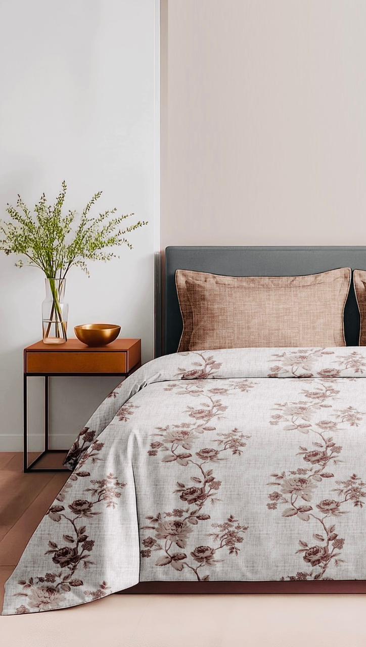 Soft & Breathable Cotton King Bedsheet Set – 180 TC, 2.75 x 2.75 m
