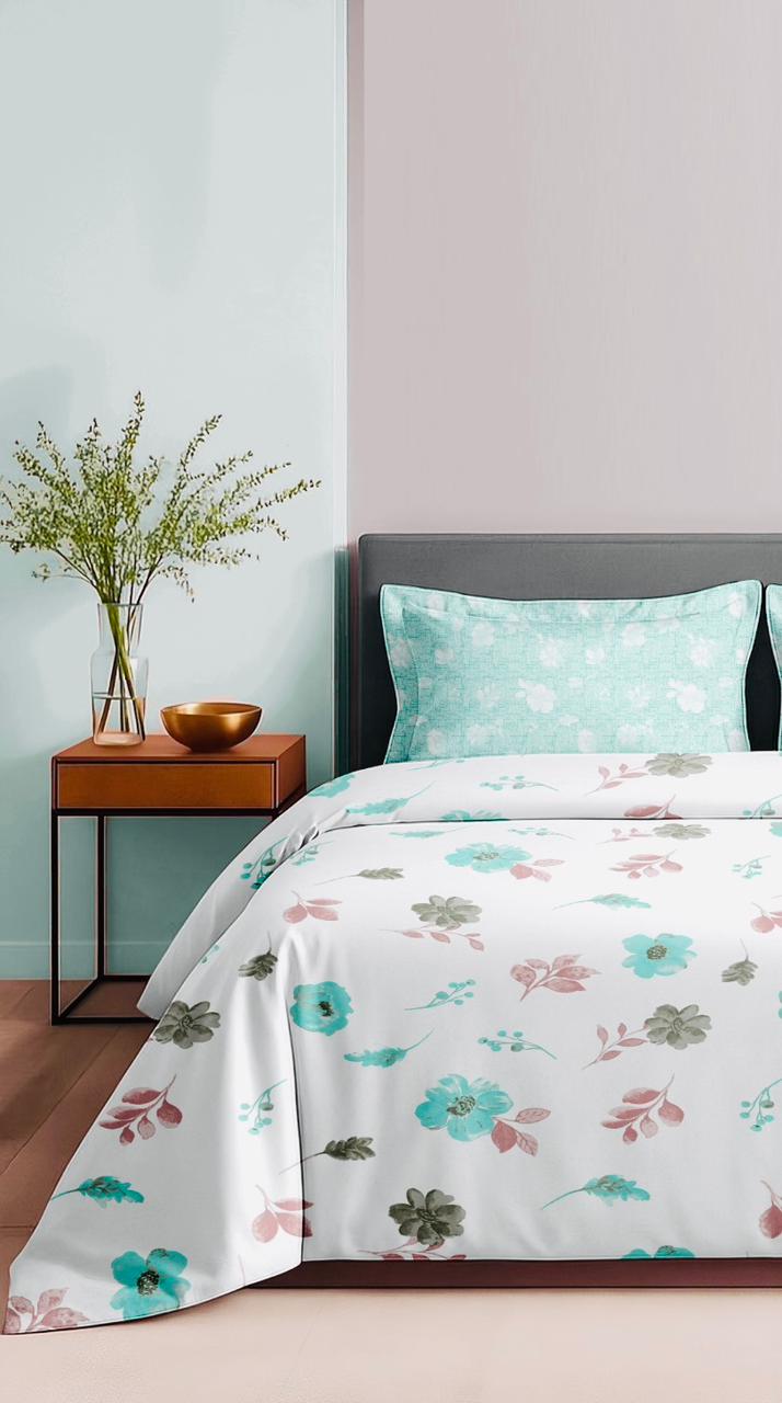Luxury Cotton 180 TC King Size Bedsheet with 2 Pillow Covers – 2.75 x 2.75 m
