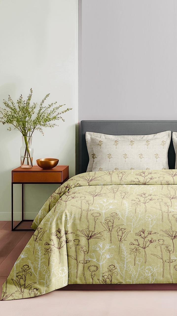 Soft Cotton 180 Thread Count King Size Bedsheet with Matching Pillow Covers
