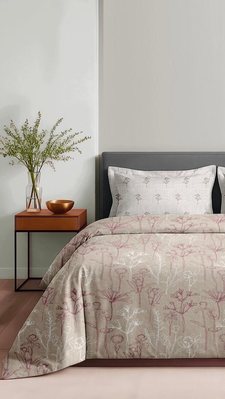 Soft Cotton 180 Thread Count King Size Bedsheet with Matching Pillow Covers