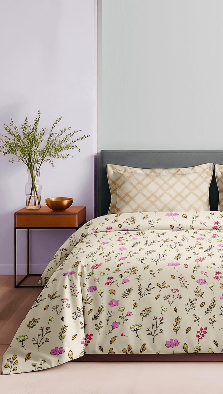 Premium Cotton King Size Bedsheet 180 TC with 2 Pillow Covers – Soft & Comfortable