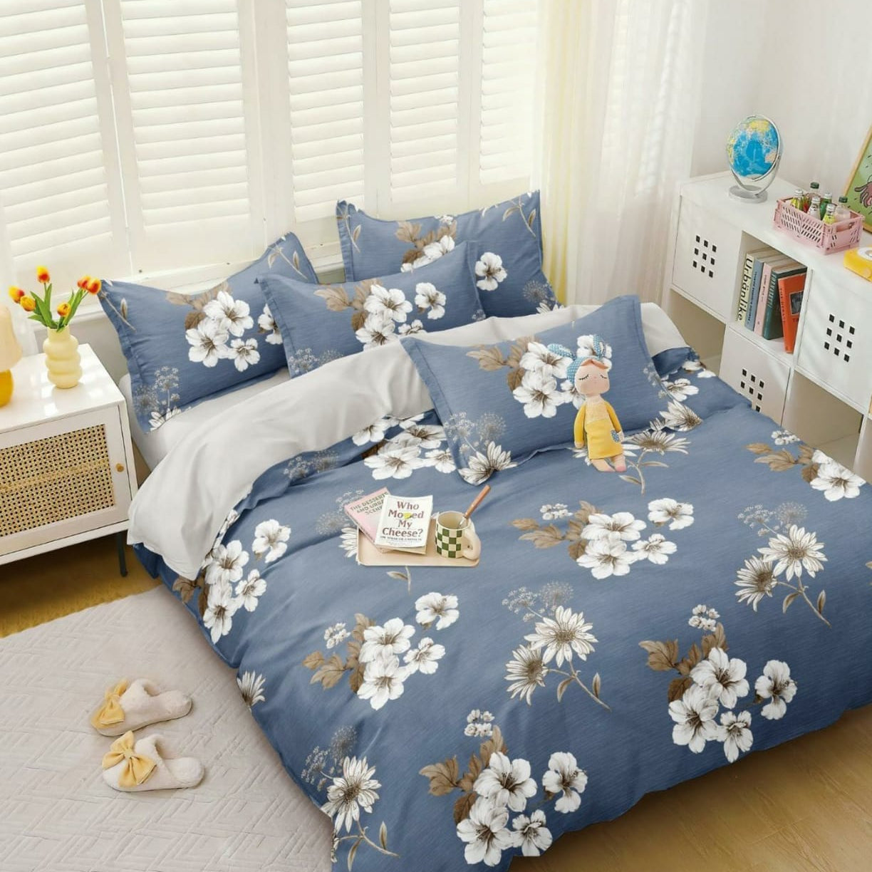 Luxury Micro Fabric Comforter Set – 5 Pieces (King Size)