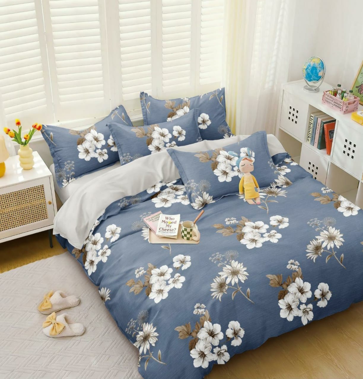Luxury Micro Fabric Comforter Set – 5 Pieces (King Size)