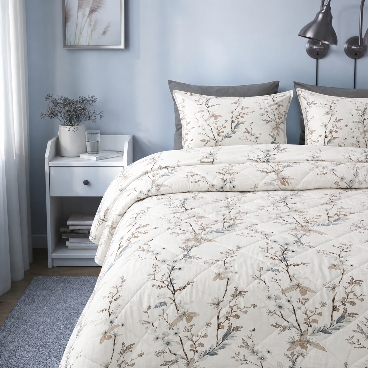 Elegant 4 Piece Comforter Set Designer Home Bedding Collection