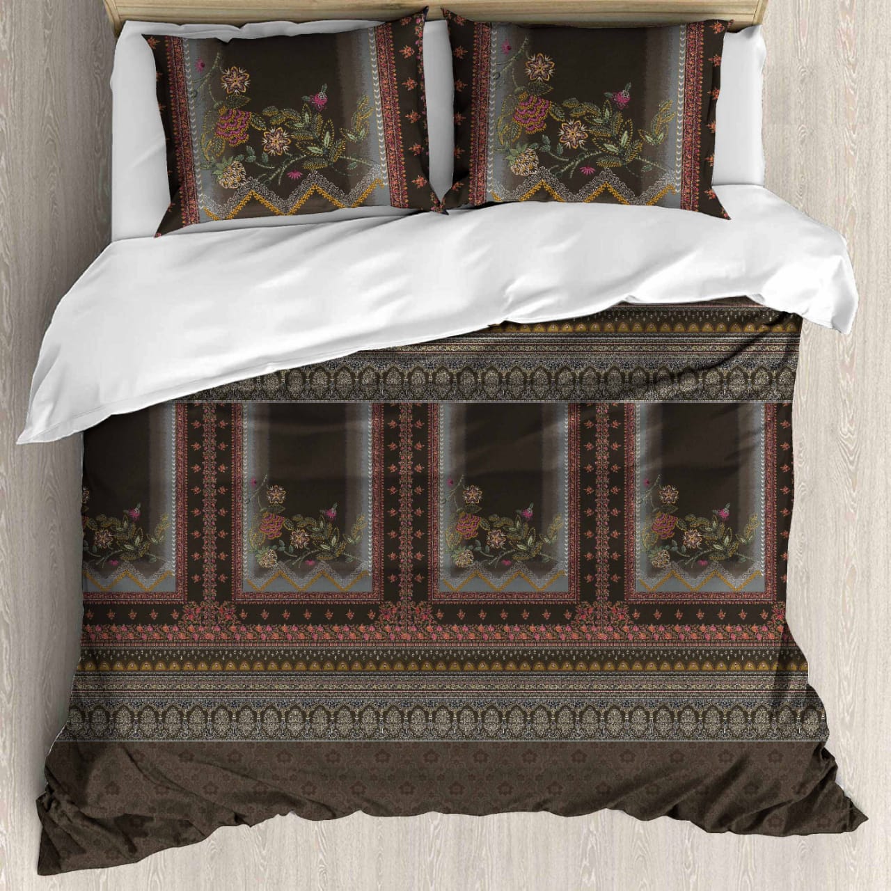 Luxury Satin Cotton 350 TC King Size Bedsheet with 2 Pillow Covers – 2.75 x 2.75 m
