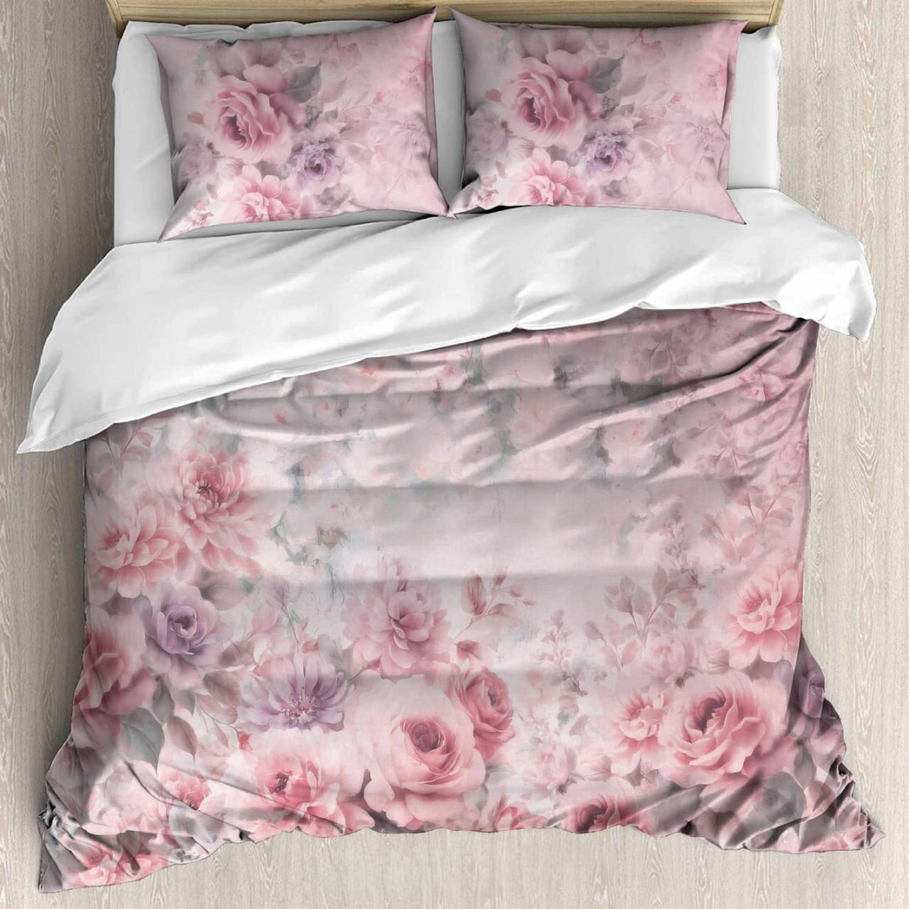 Luxury Satin Cotton 350 TC King Size Bedsheet with 2 Pillow Covers – 2.75 x 2.75 m