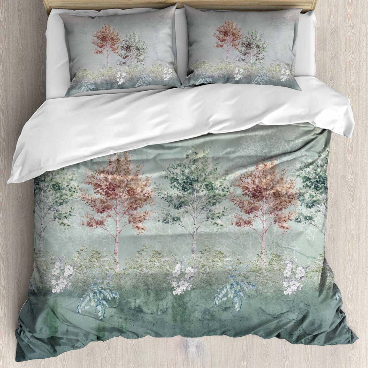Luxury Satin Cotton 350 TC King Size Bedsheet with 2 Pillow Covers – 2.75 x 2.75 m
